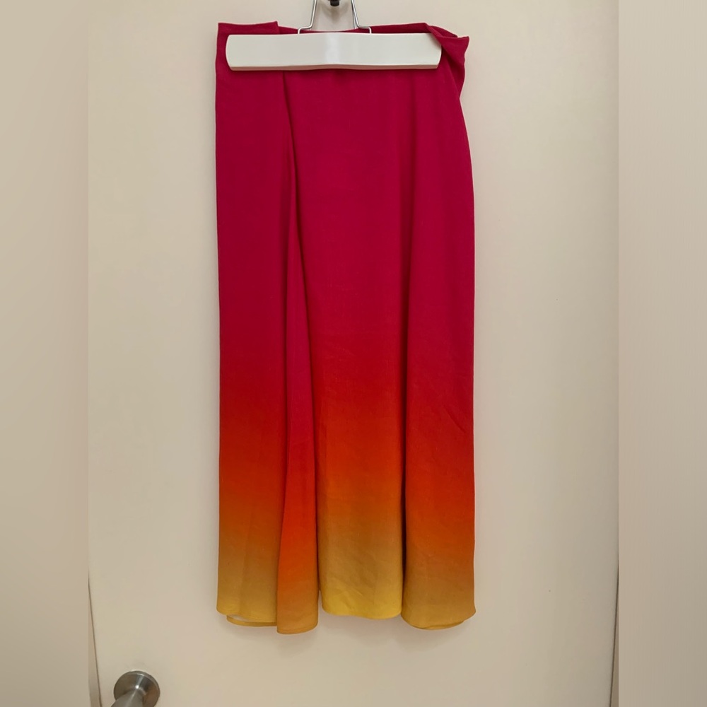LRL ombré linen skirt
